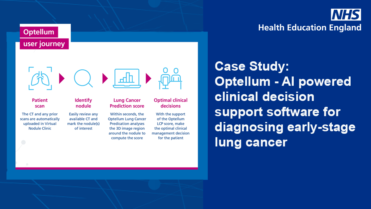Optellum recognised by the NHS and Health Education England and included as one of two case studies in AI Roadmap report