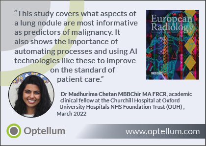 Oxford study on Optellum software published in European Radiology