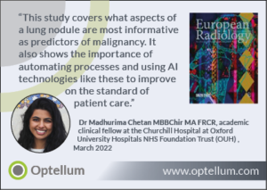 Read more about the article Oxford study on Optellum software published in European Radiology